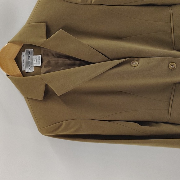 Jones Wear Camel Brown Blazer Size 6 Two Button Wool Blend Vintage - Picture 2 of 9